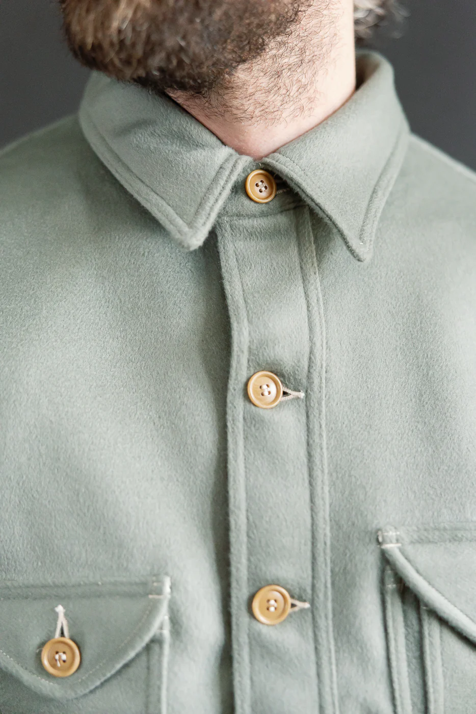 2106R-BMG - Cruzer 5-R Beaver Melton Jacket - Pale Green - Image 17