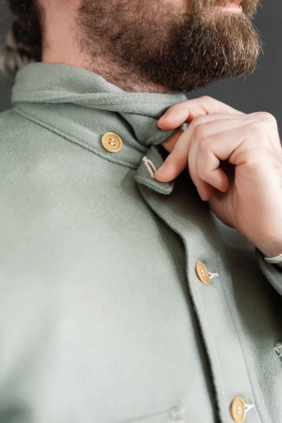 2106R-BMG - Cruzer 5-R Beaver Melton Jacket - Pale Green - Image 19