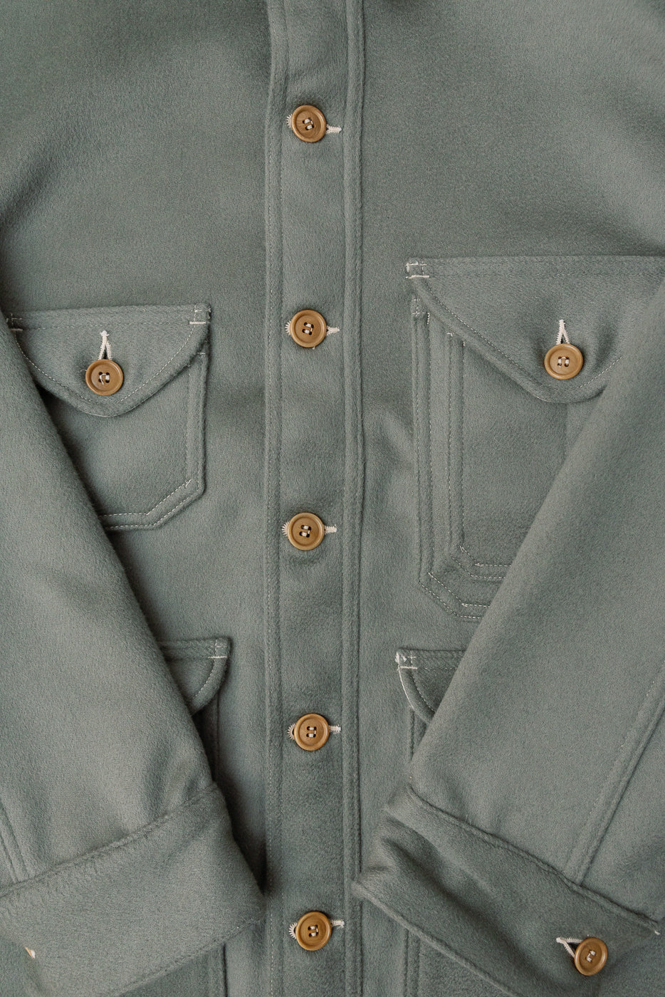2106R-BMG - Cruzer 5-R Beaver Melton Jacket - Pale Green - Image 3