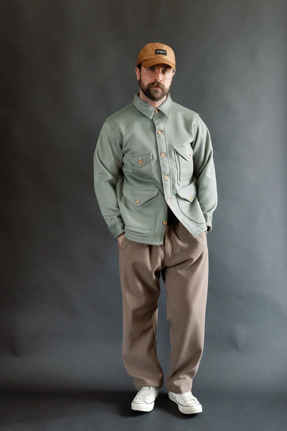 2106R-BMG - Cruzer 5-R Beaver Melton Jacket - Pale Green - Image 6