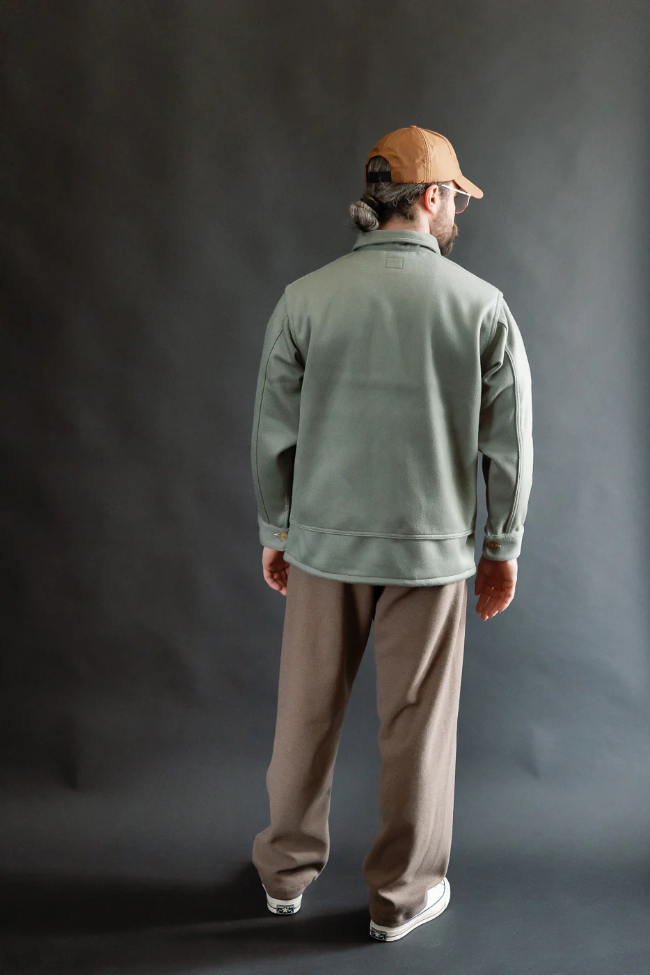 2106R-BMG - Cruzer 5-R Beaver Melton Jacket - Pale Green - Image 8