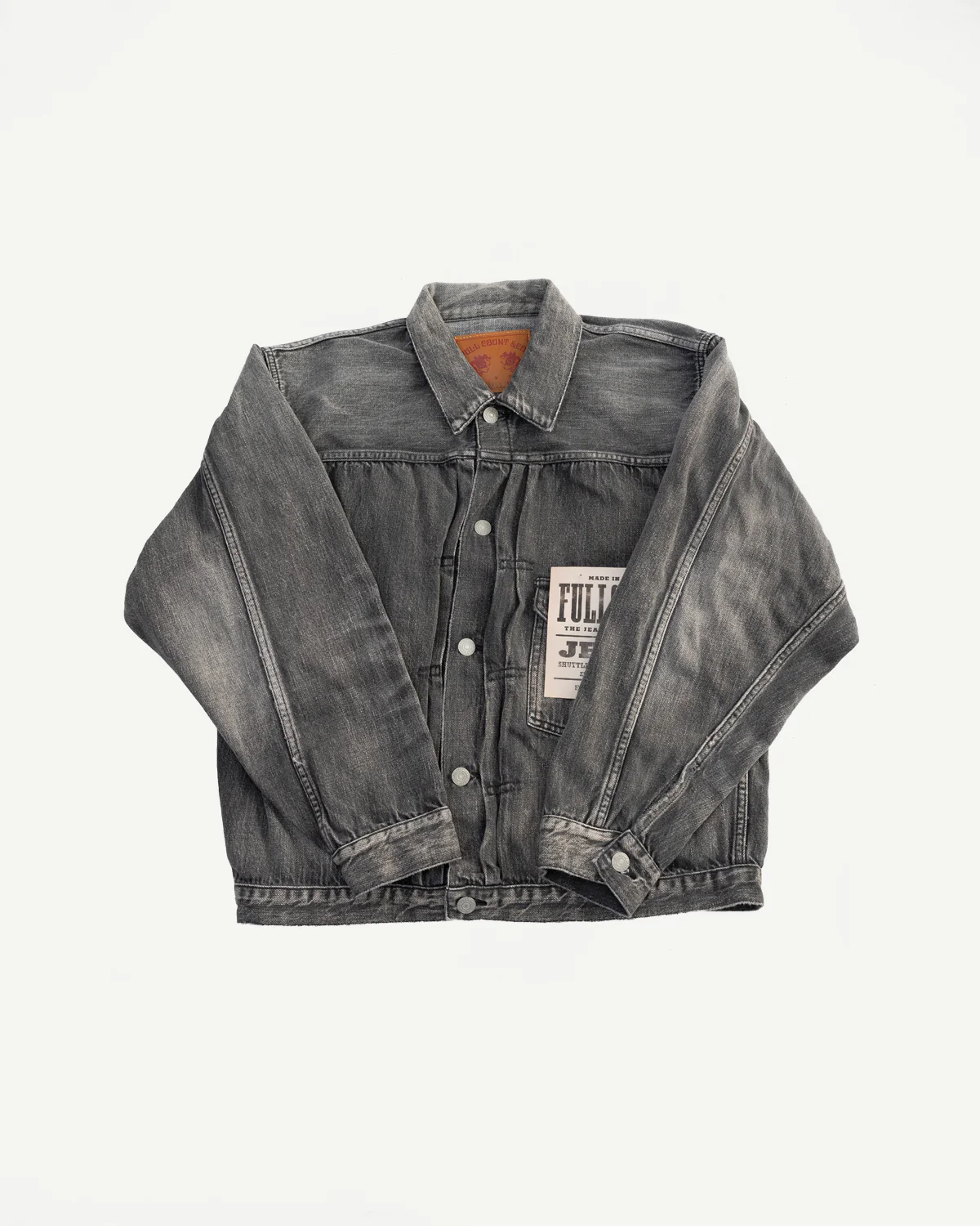 2107BKSSHW - 11.5oz "Super Smooth" Black Selvedge Denim Dartford Jacket - Type I