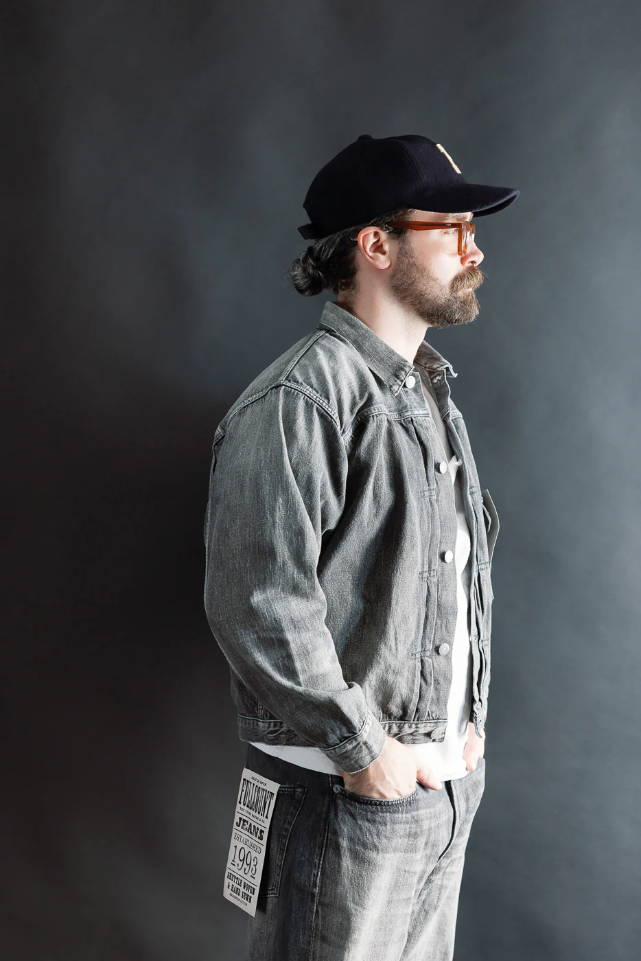 2107BKSSHW - 11.5oz "Super Smooth" Black Selvedge Denim Dartford Jacket - Type I - Image 11