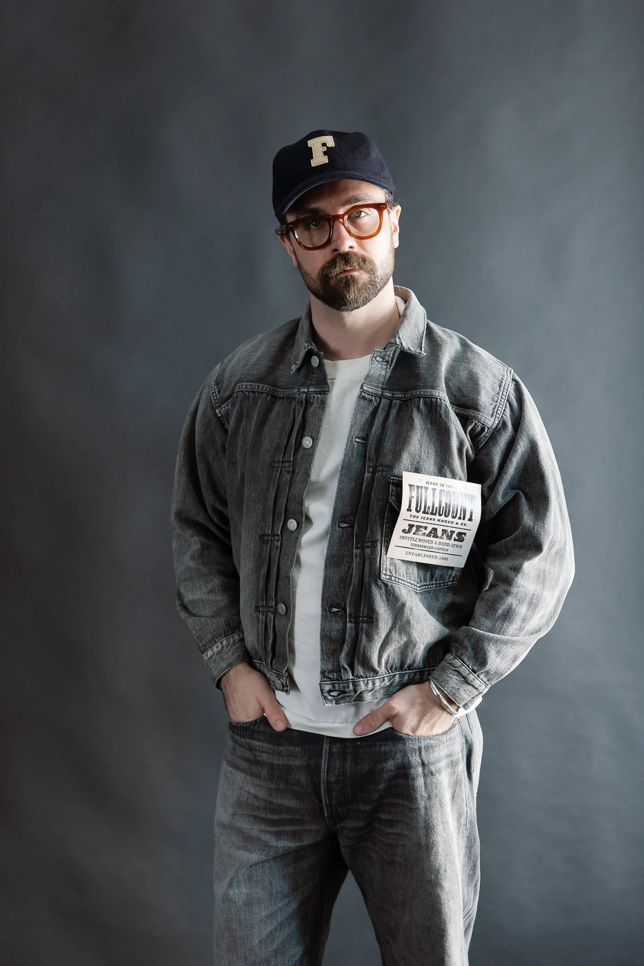 2107BKSSHW - 11.5oz "Super Smooth" Black Selvedge Denim Dartford Jacket - Type I - Image 14