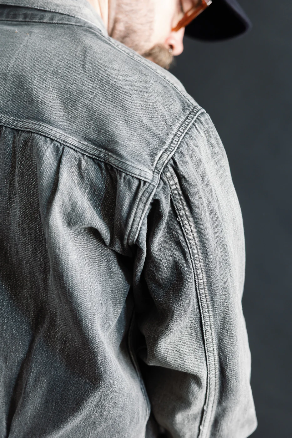 2107BKSSHW - 11.5oz "Super Smooth" Black Selvedge Denim Dartford Jacket - Type I - Image 19