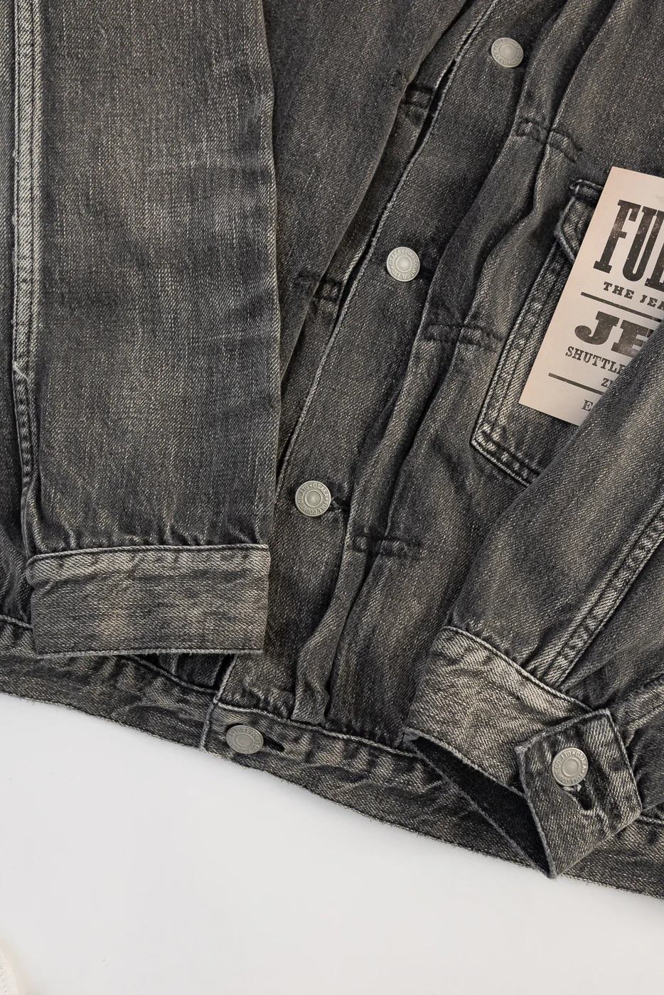 2107BKSSHW - 11.5oz "Super Smooth" Black Selvedge Denim Dartford Jacket - Type I - Image 4