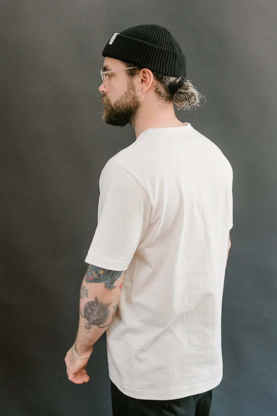 214.01 - 7.2oz Loopwheeled Relax Fit Midweight T-Shirt - White - Image 11