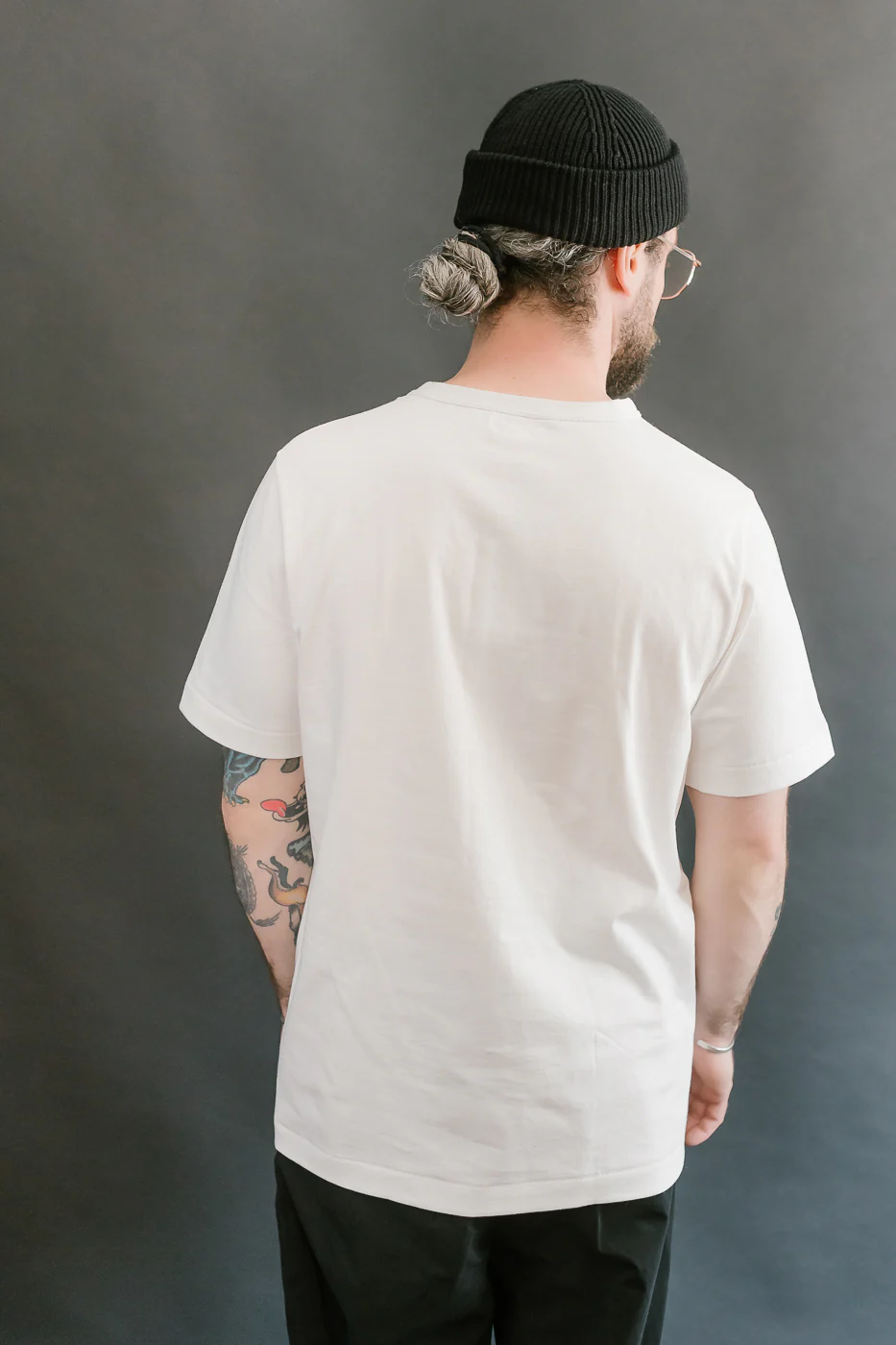 214.01 - 7.2oz Loopwheeled Relax Fit Midweight T-Shirt - White - Image 12