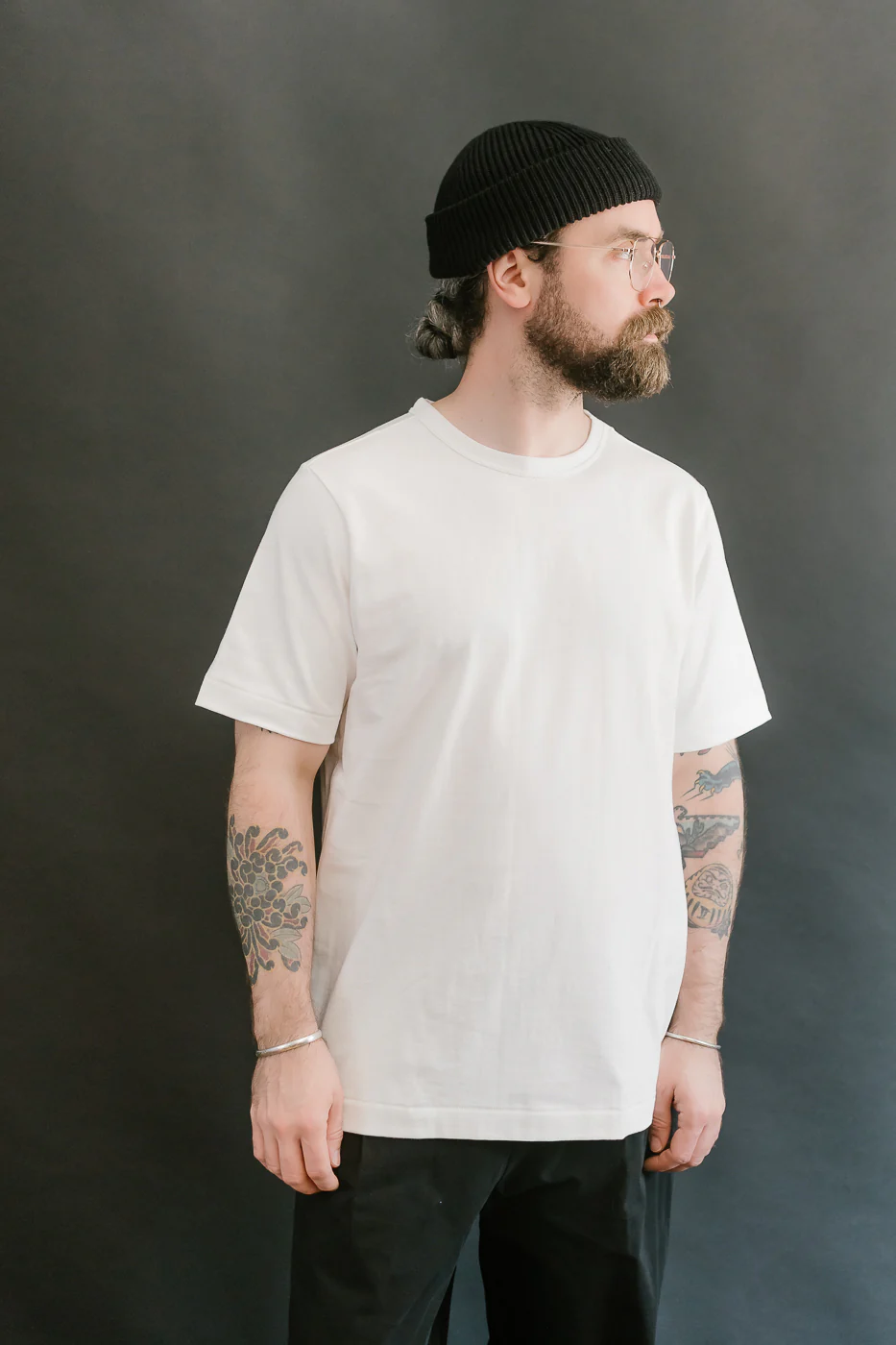 214.01 - 7.2oz Loopwheeled Relax Fit Midweight T-Shirt - White - Image 14