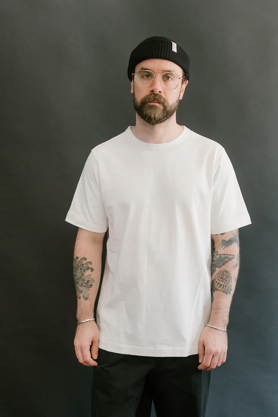 214.01 - 7.2oz Loopwheeled Relax Fit Midweight T-Shirt - White - Image 15