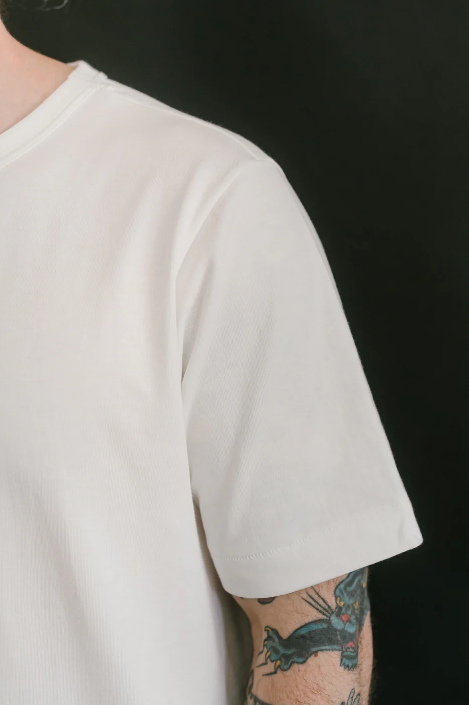 214.01 - 7.2oz Loopwheeled Relax Fit Midweight T-Shirt - White - Image 17