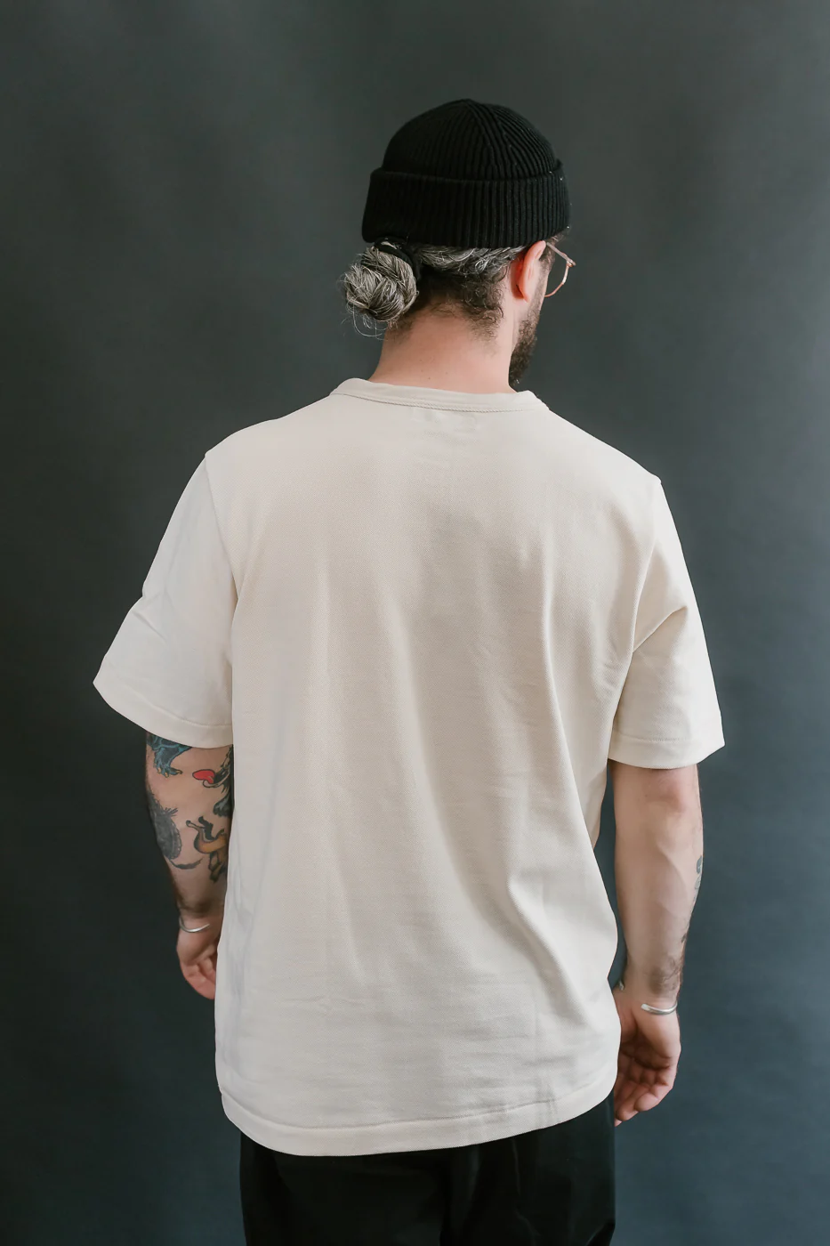 214PK.02 - 7.2oz Loopwheeled Relax Fit Pikée T-Shirt - Nature - Image 11