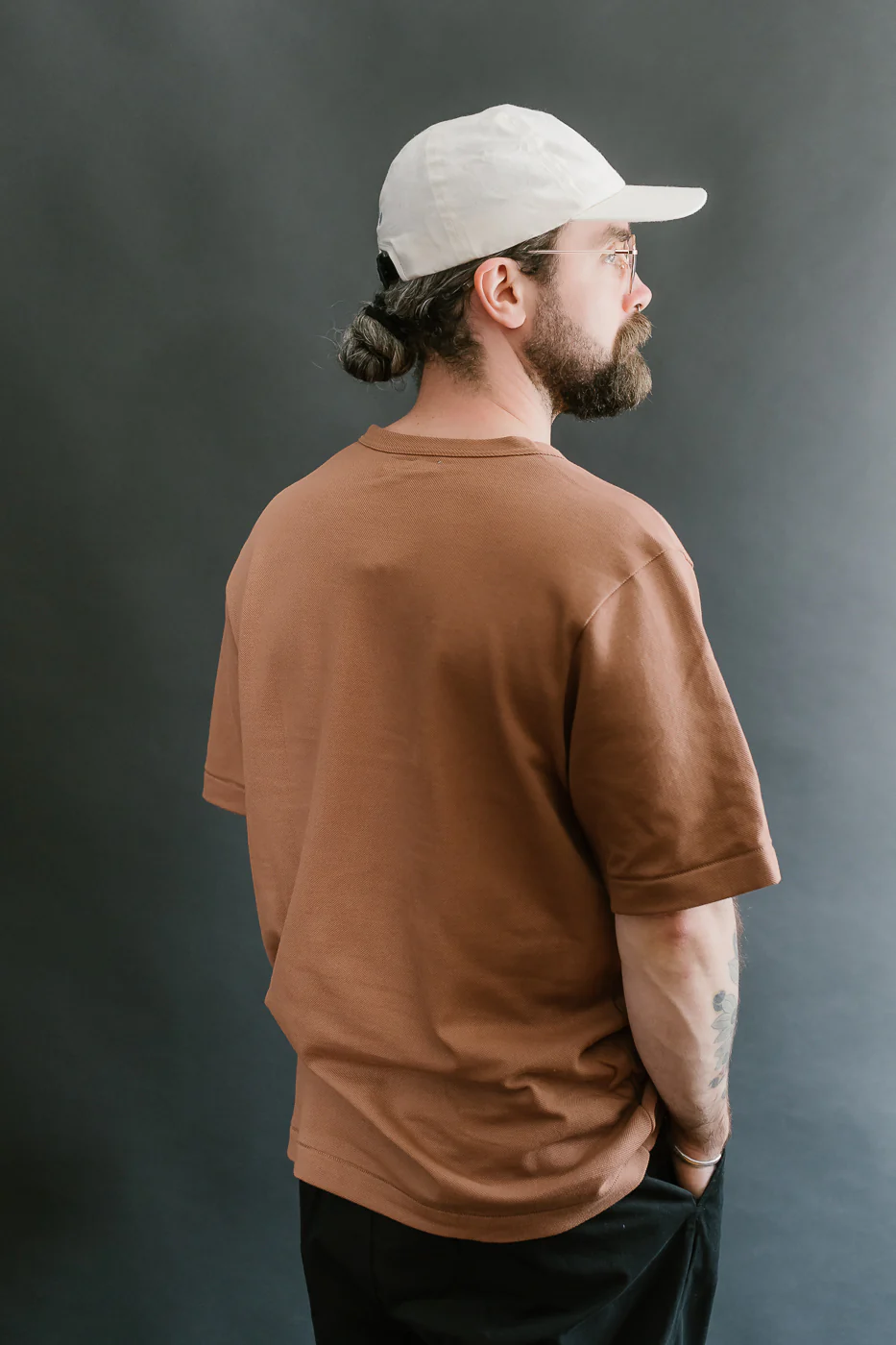 214PK.12 - 7.2oz Loopwheeled Relax Fit Pikée T-Shirt - Nut - Image 10
