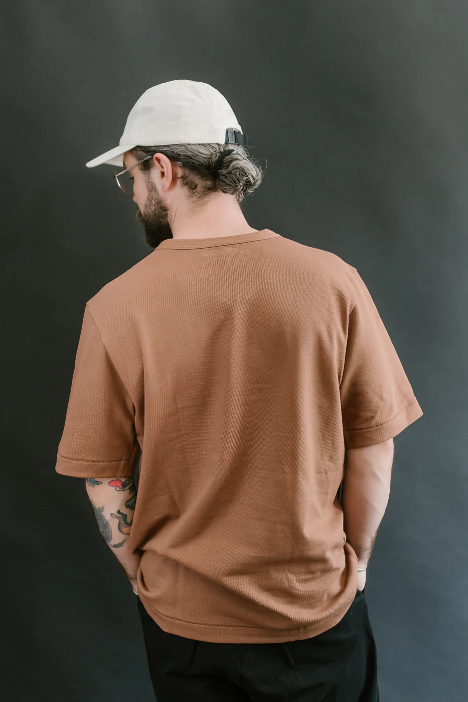 214PK.12 - 7.2oz Loopwheeled Relax Fit Pikée T-Shirt - Nut - Image 11