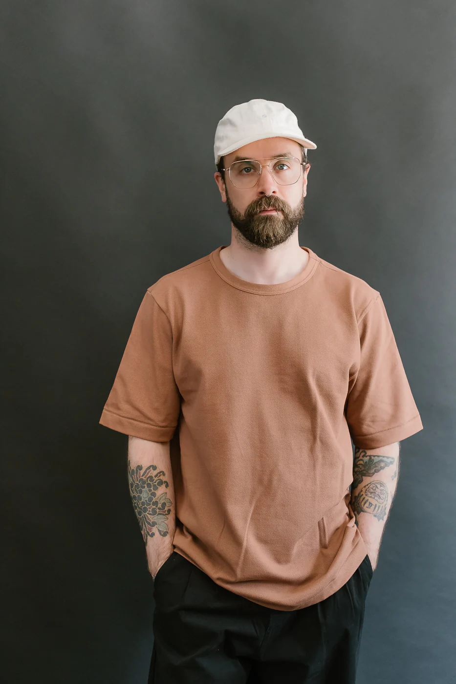 214PK.12 - 7.2oz Loopwheeled Relax Fit Pikée T-Shirt - Nut - Image 13