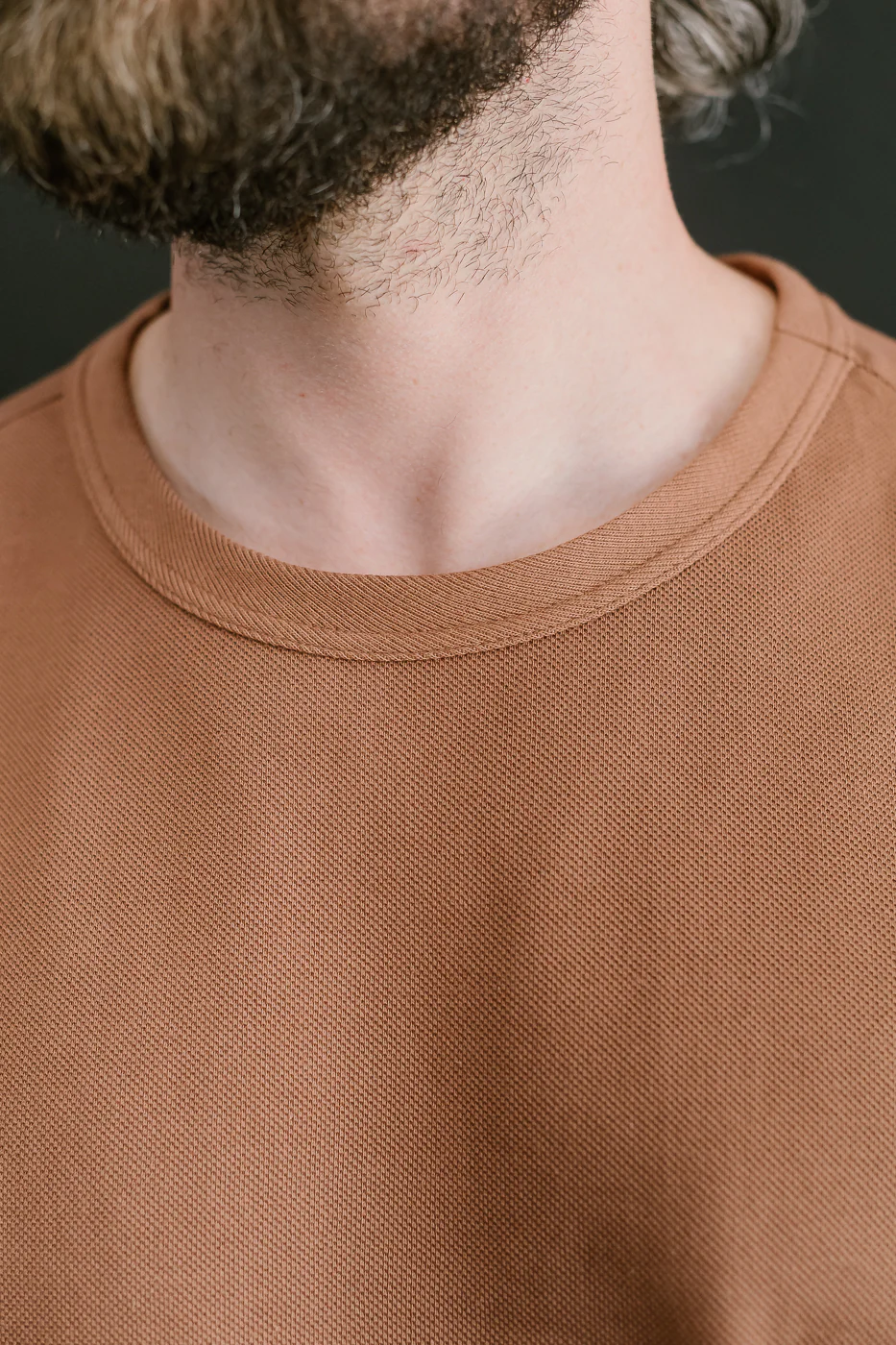 214PK.12 - 7.2oz Loopwheeled Relax Fit Pikée T-Shirt - Nut - Image 14