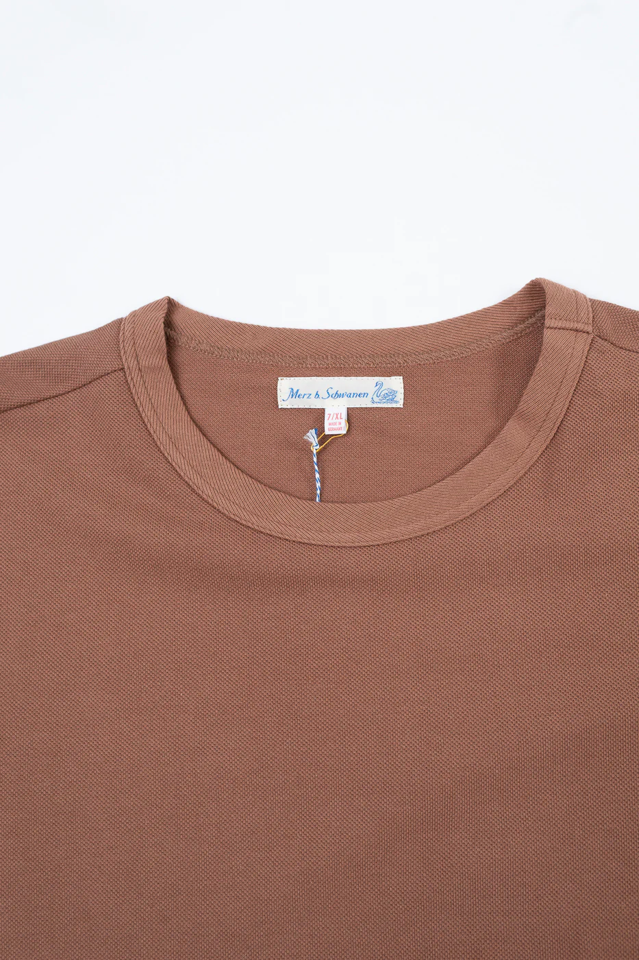 214PK.12 - 7.2oz Loopwheeled Relax Fit Pikée T-Shirt - Nut - Image 2