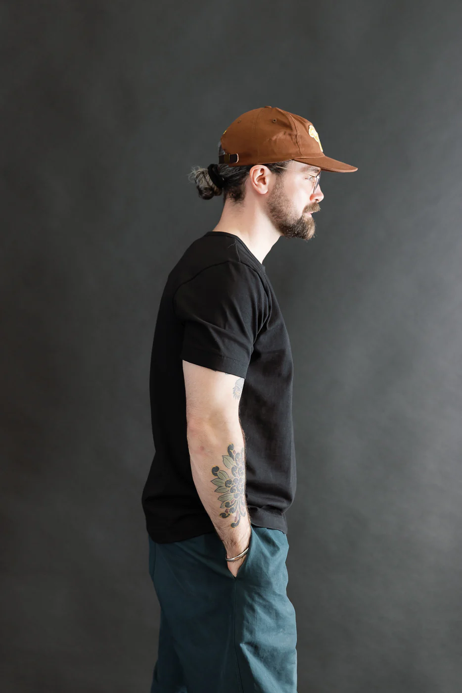 215.99 - 7.2oz Loopwheeled T-Shirt Classic Fit - Deep Black - Image 12