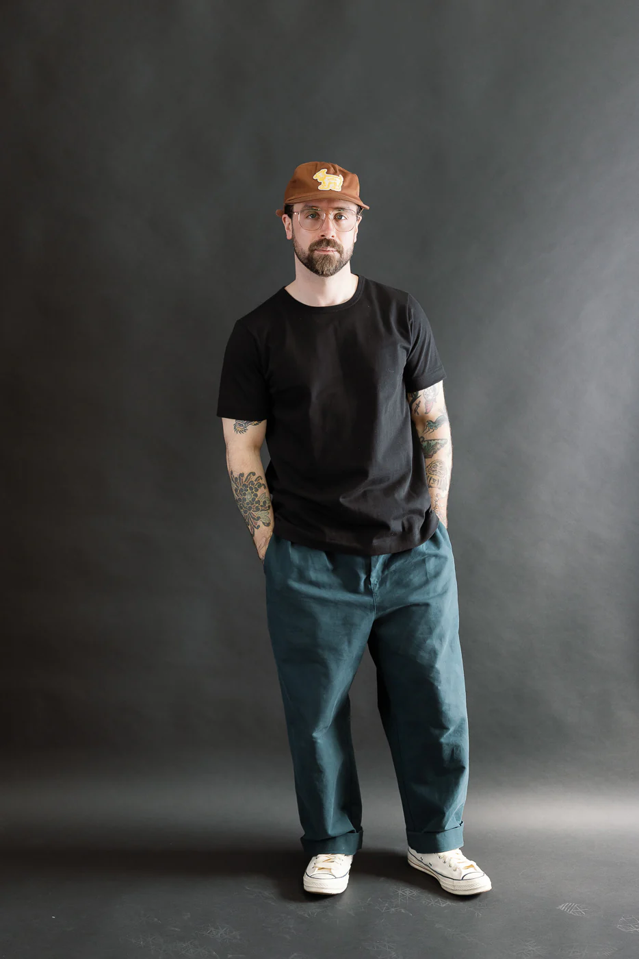 215.99 - 7.2oz Loopwheeled T-Shirt Classic Fit - Deep Black - Image 5
