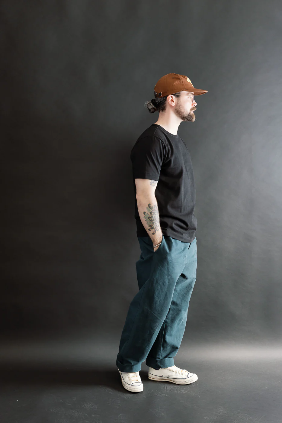 215.99 - 7.2oz Loopwheeled T-Shirt Classic Fit - Deep Black - Image 6
