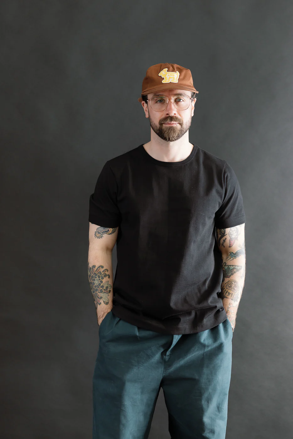 215.99 - 7.2oz Loopwheeled T-Shirt Classic Fit - Deep Black - Image 8