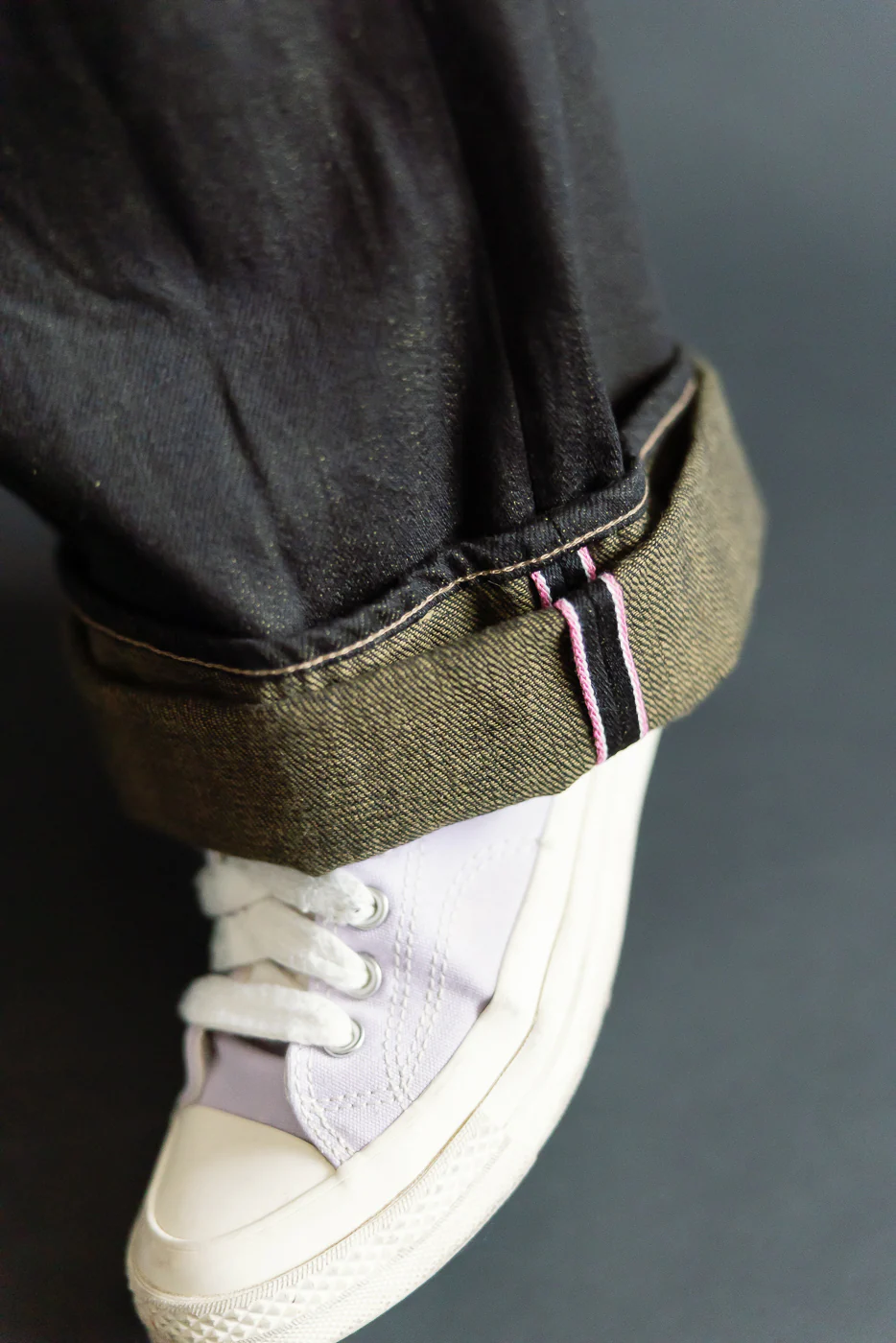 222-BKOL - 12.5oz "Black x Olive" Selvedge Denim - Super Wide Straight - Image 19