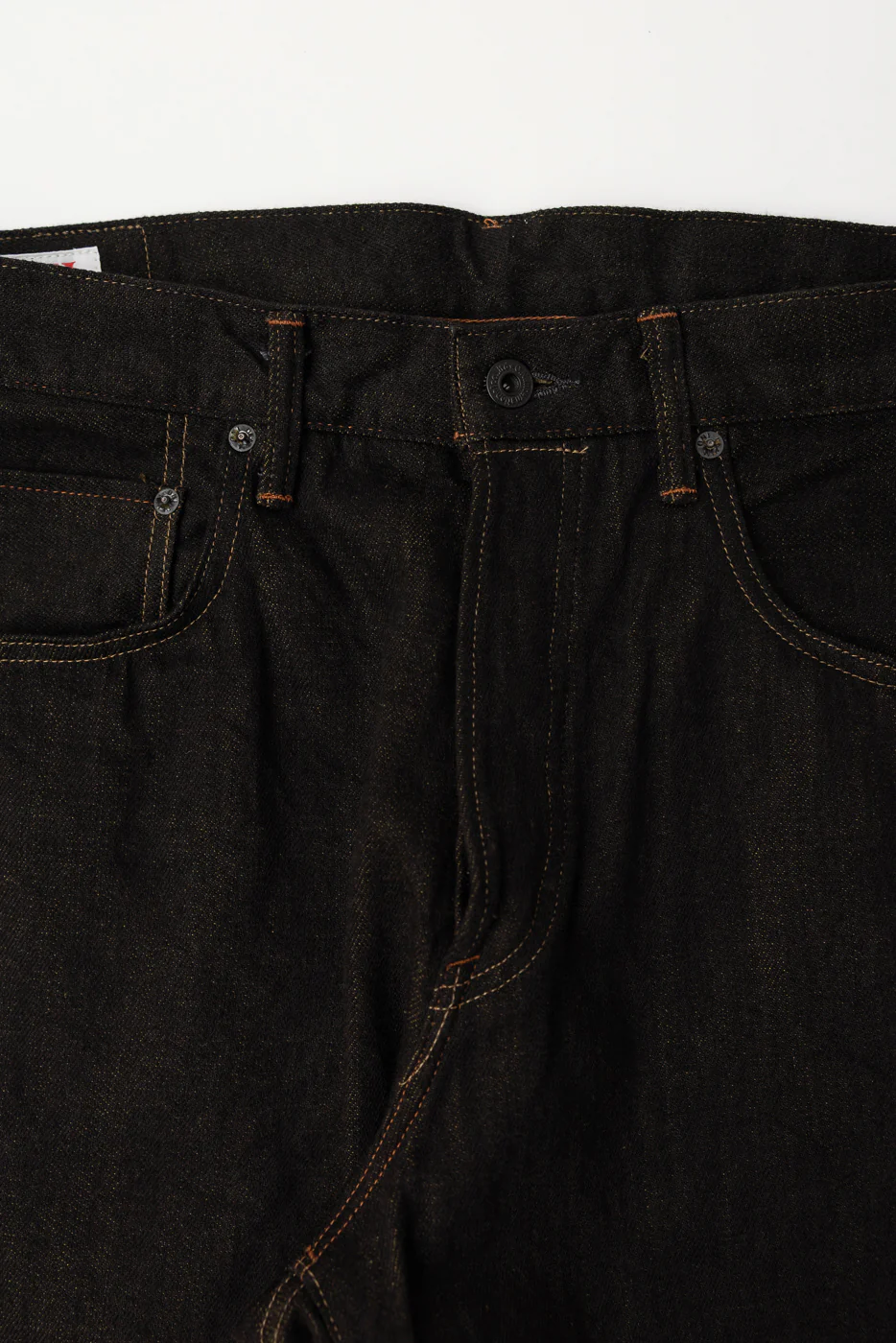 222-BKOL - 12.5oz "Black x Olive" Selvedge Denim - Super Wide Straight - Image 3