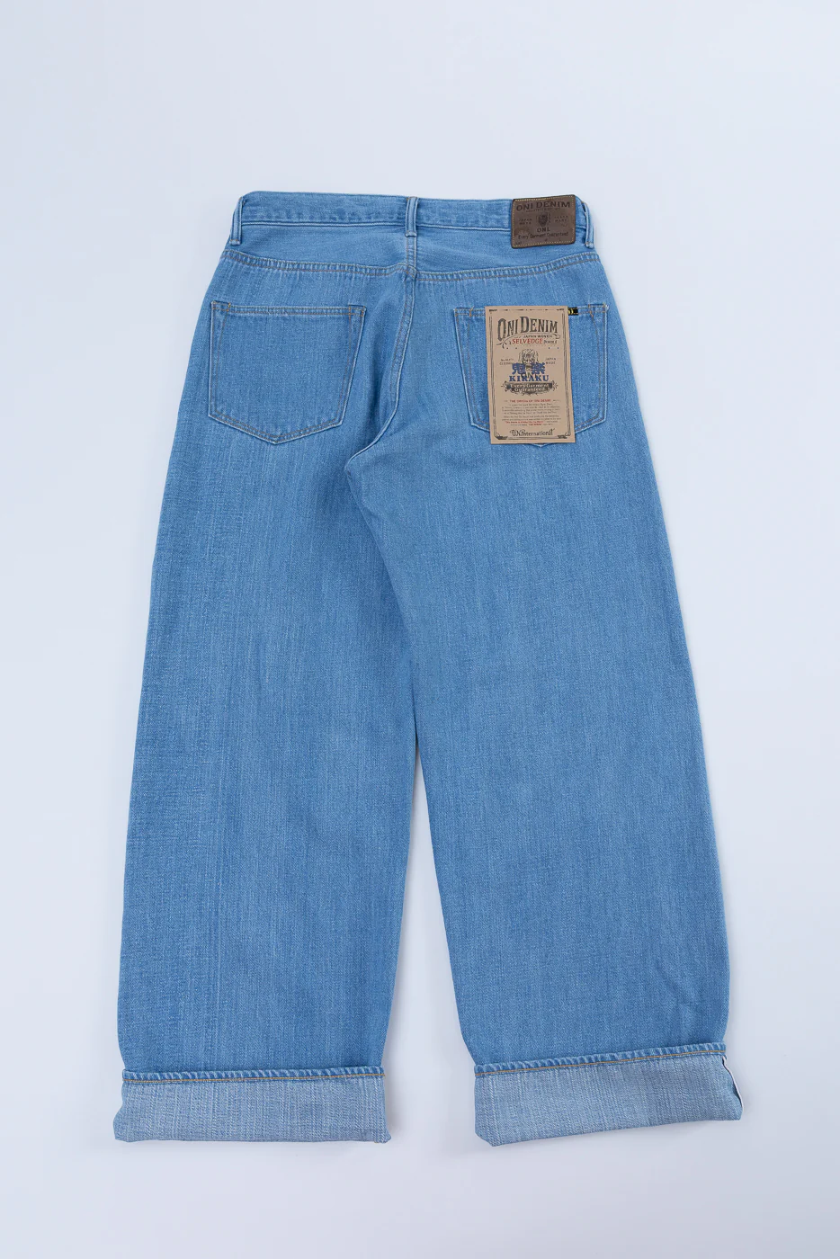 222-Kiraku-BB - 12oz "Bio Bleach" Washed Selvedge Denim - Super Wide Straight - Image 6