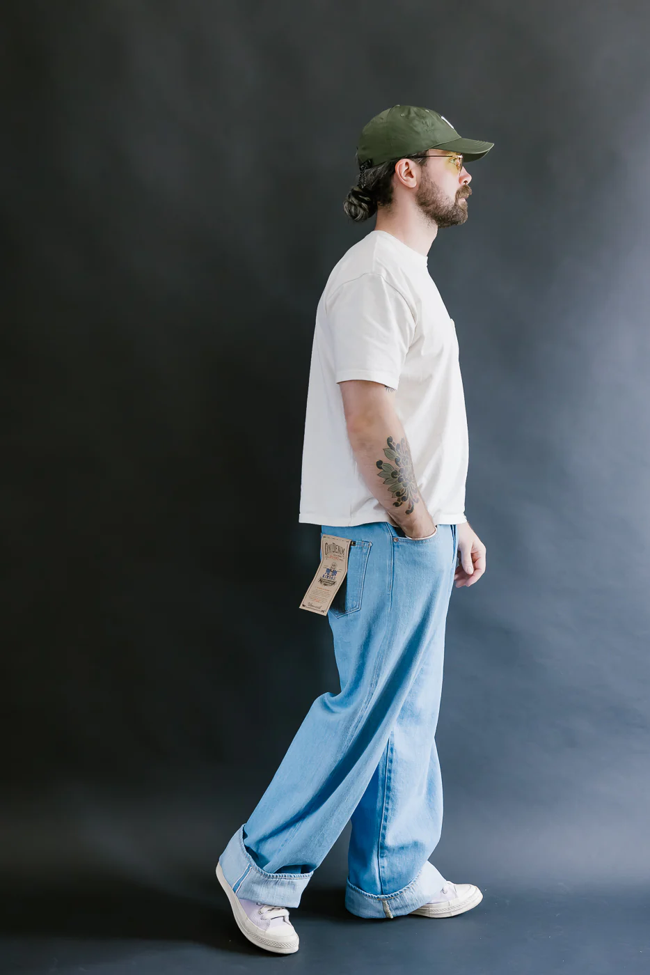 222-Kiraku-BB - 12oz "Bio Bleach" Washed Selvedge Denim - Super Wide Straight - Image 8