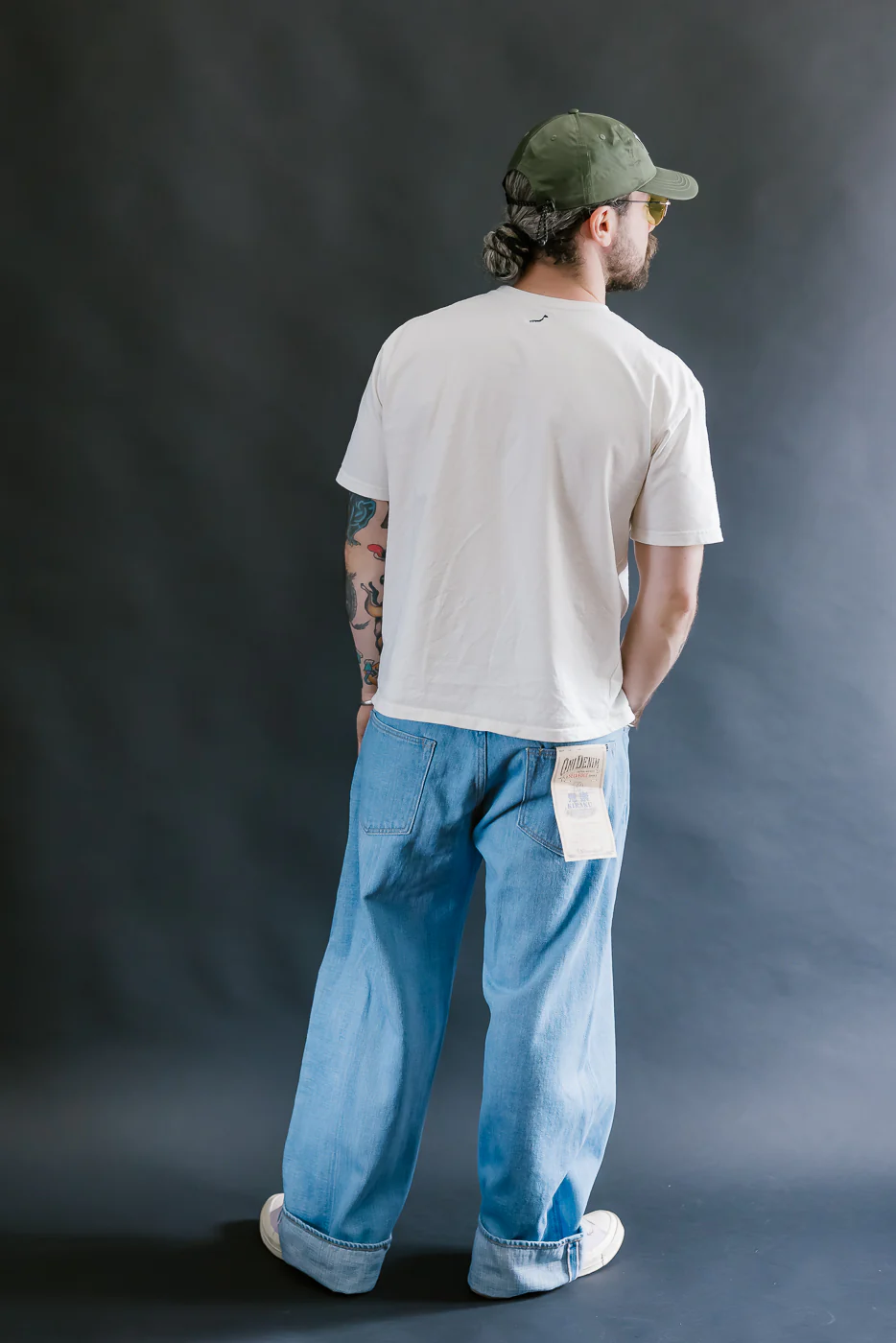 222-Kiraku-BB - 12oz "Bio Bleach" Washed Selvedge Denim - Super Wide Straight - Image 9