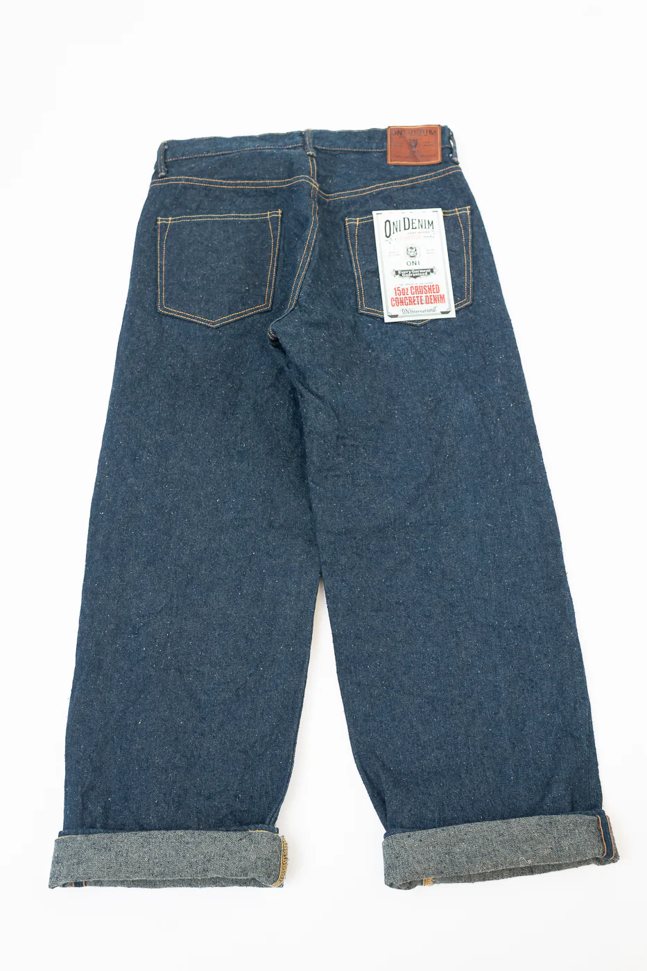 222CCD-GOLV - 15oz "Concrete Denim Grey Olive" Selvedge Denim - Super Wide Straight - Image 6