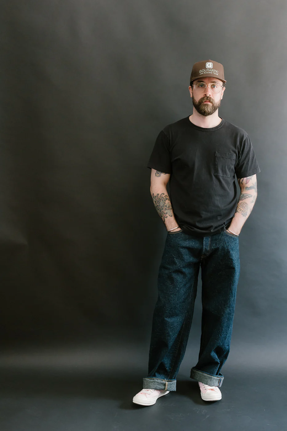 222CCD-GOLV - 15oz "Concrete Denim Grey Olive" Selvedge Denim - Super Wide Straight - Image 8