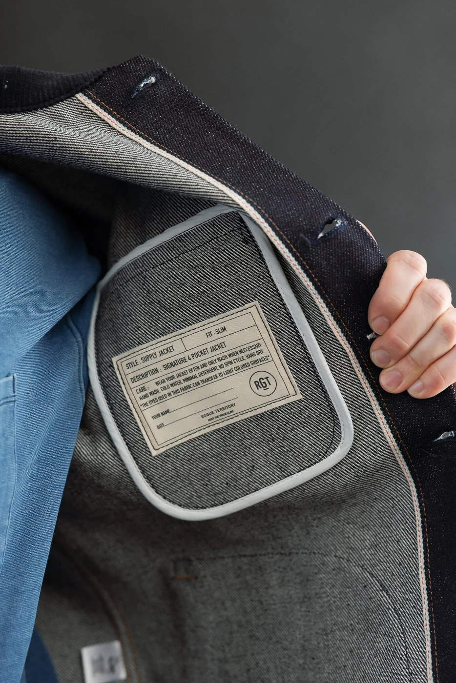 22oz - Selvedge Denim Supply Jacket - Indigo - Image 19