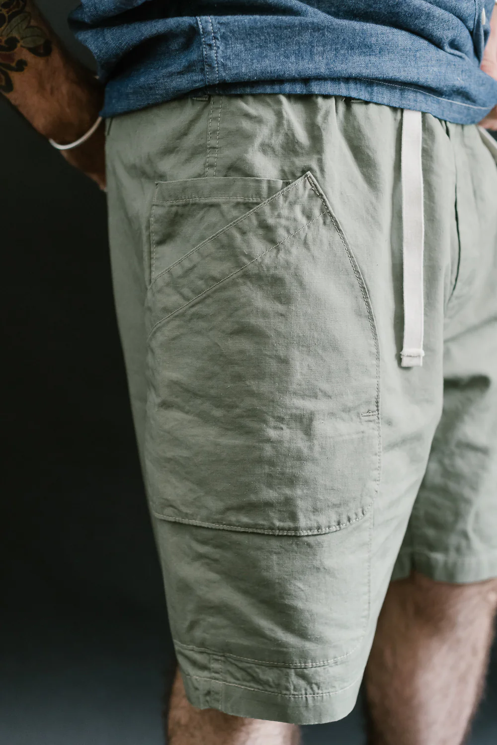 2323E-HCP2 - EZ Dee's Poplin Shorts - Sage - Image 16