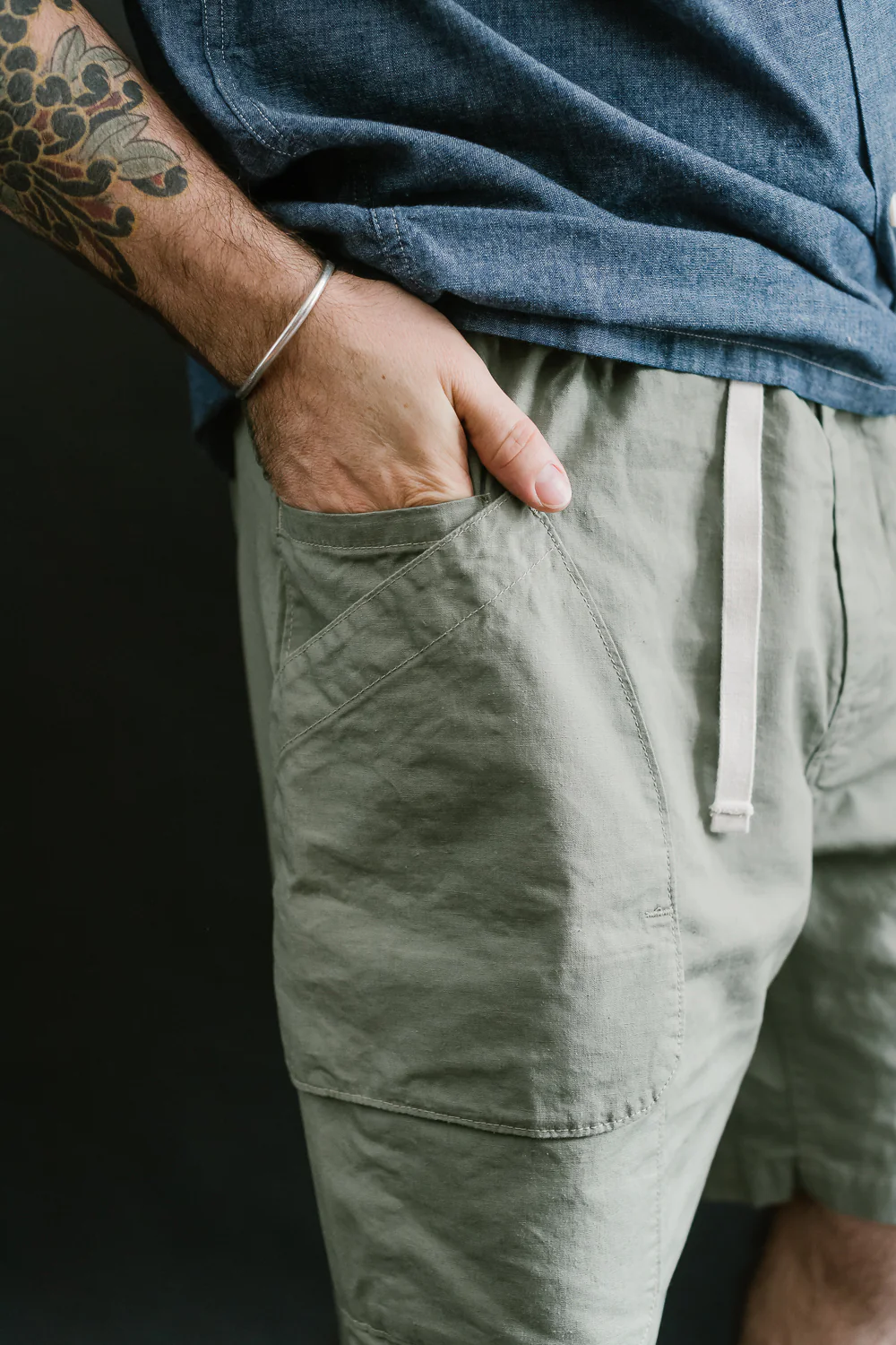 2323E-HCP2 - EZ Dee's Poplin Shorts - Sage - Image 17