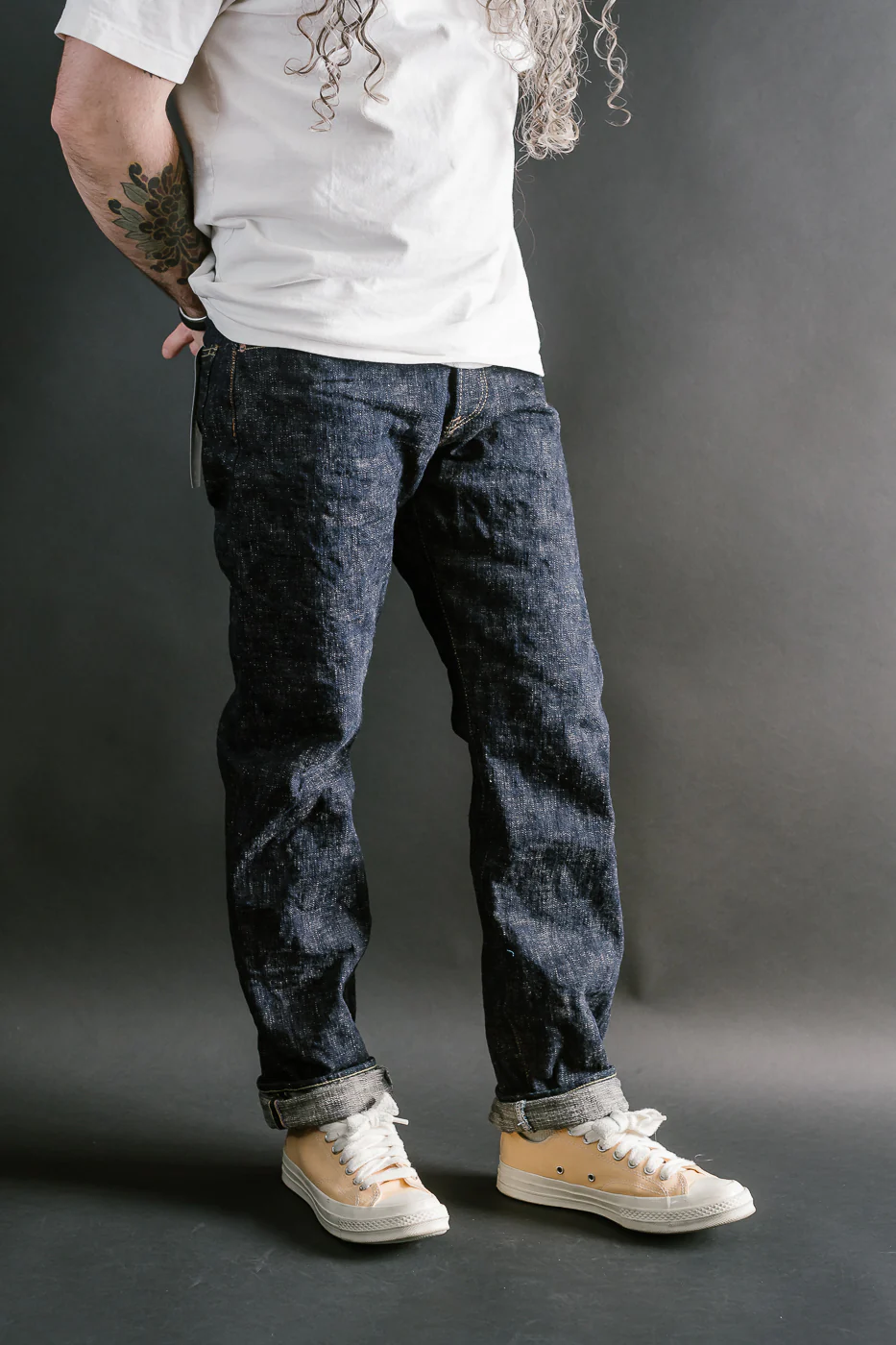 246-KA - 17oz "Kasuri" Slub Selvedge Denim - Clean Straight - Image 11