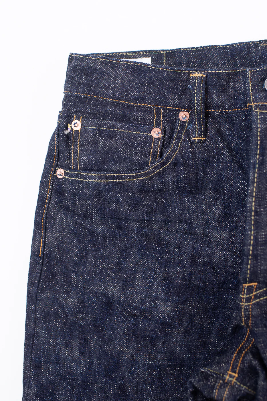 246-KA - 17oz "Kasuri" Slub Selvedge Denim - Clean Straight - Image 4