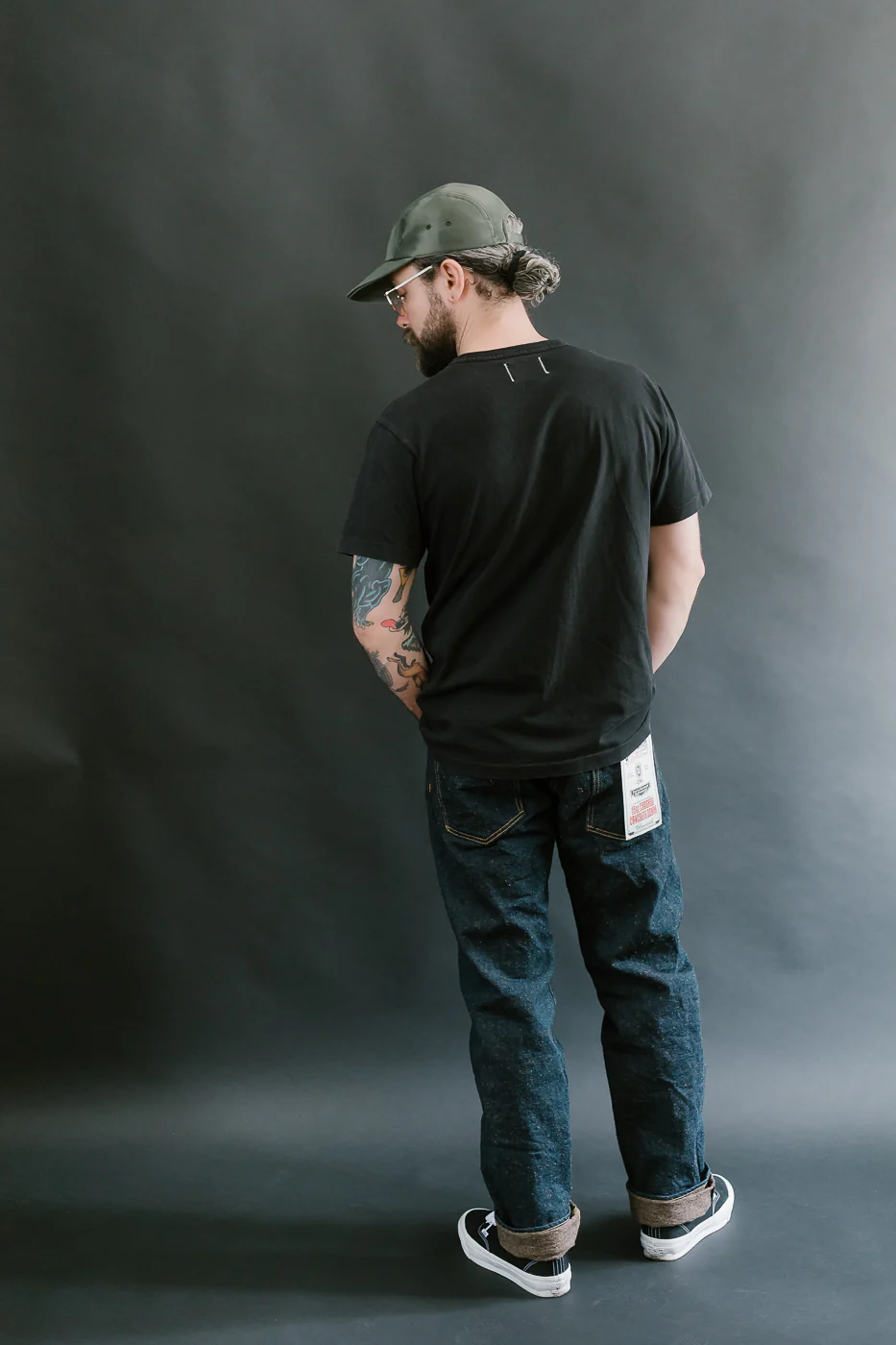 246CCD-MOCA - 15oz "Concrete Denim Mocha" Selvedge Denim - Clean Straight - Image 10