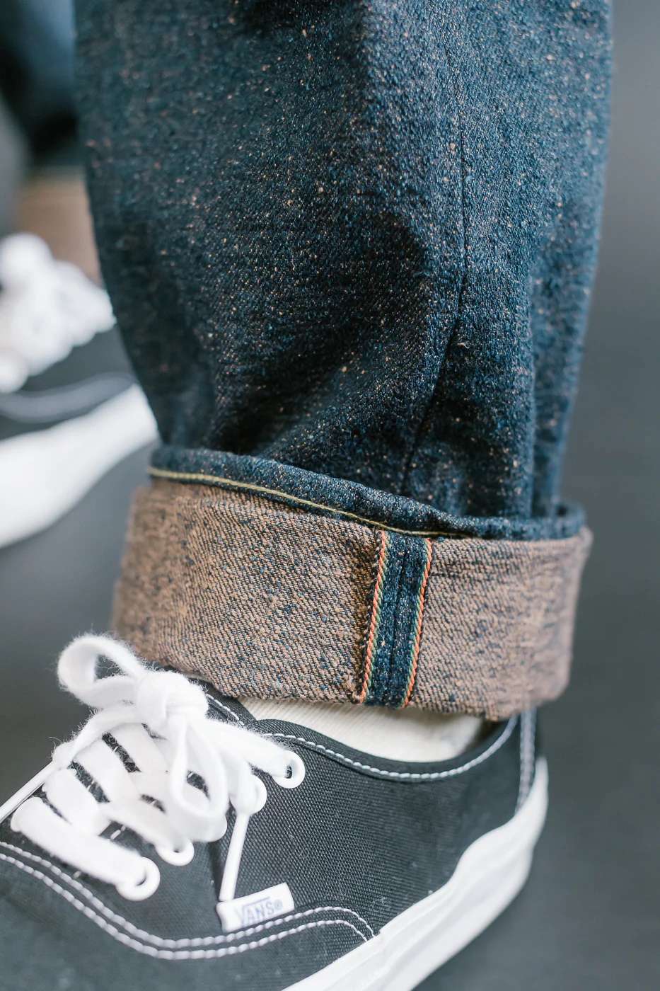 246CCD-MOCA - 15oz "Concrete Denim Mocha" Selvedge Denim - Clean Straight - Image 20