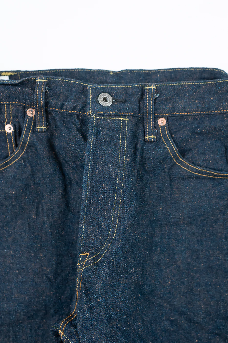 246CCD-MOCA - 15oz "Concrete Denim Mocha" Selvedge Denim - Clean Straight - Image 3