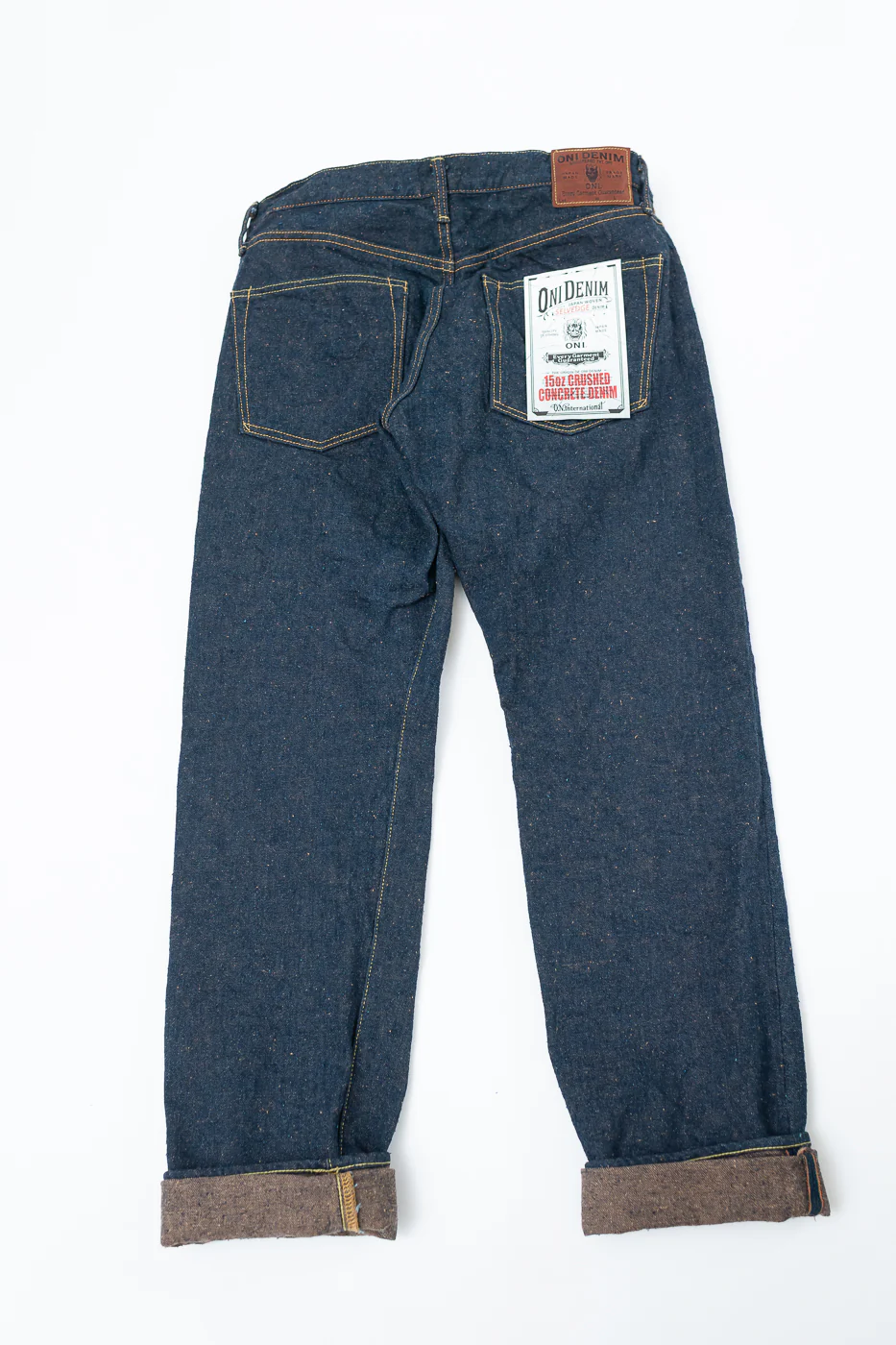 246CCD-MOCA - 15oz "Concrete Denim Mocha" Selvedge Denim - Clean Straight - Image 7