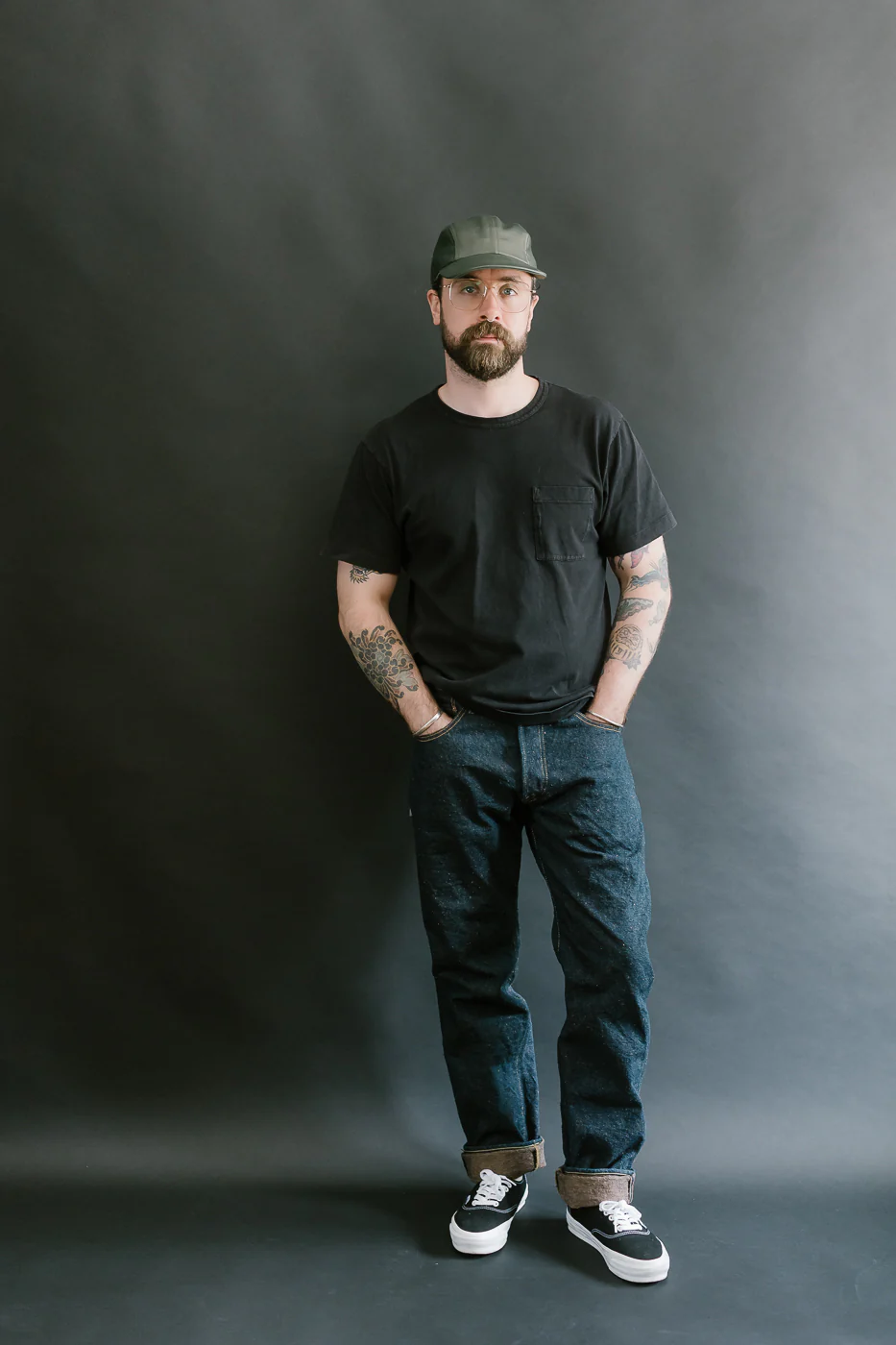 246CCD-MOCA - 15oz "Concrete Denim Mocha" Selvedge Denim - Clean Straight - Image 8