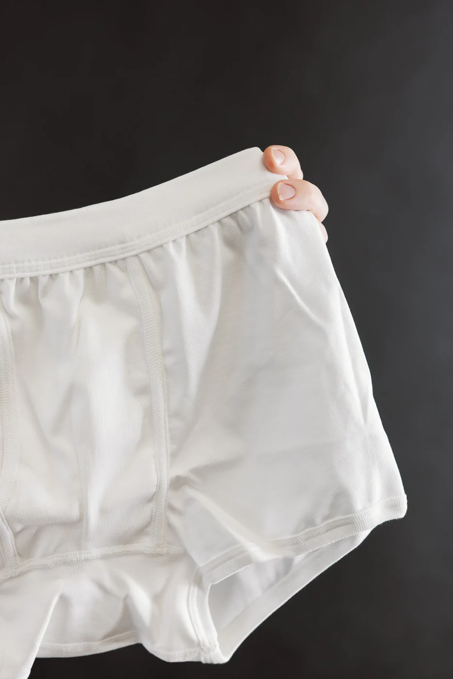 254.01 - Loopwheeled Boxer Brief - White - Image 6