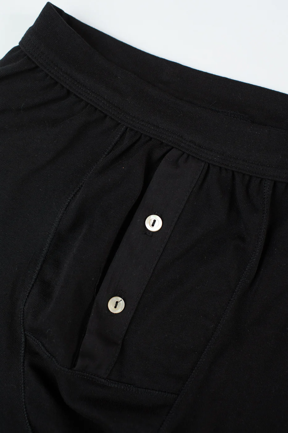 255.99 - Loopwheeled Boxer Button Fly - Deep Black - Image 2
