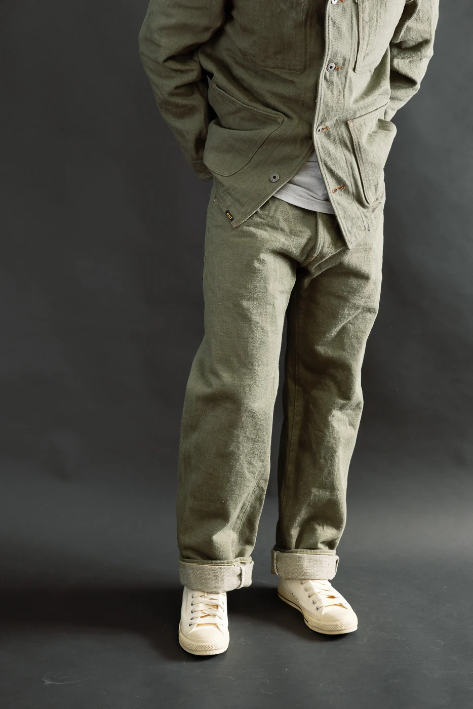 266-OLD18 - 18oz "Olive Denim" Selvedge Jeans - Relax Straight - Image 10