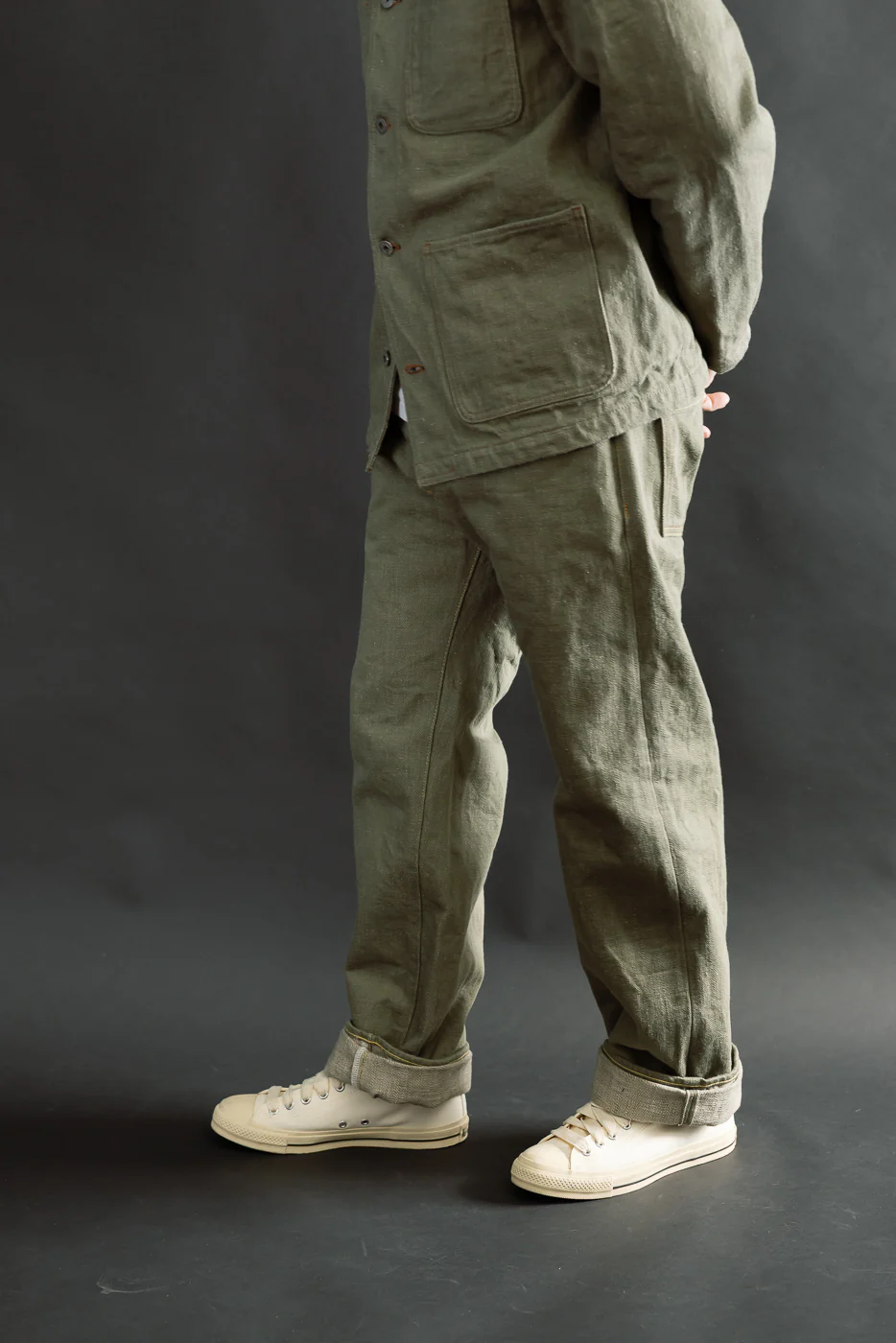 266-OLD18 - 18oz "Olive Denim" Selvedge Jeans - Relax Straight - Image 14