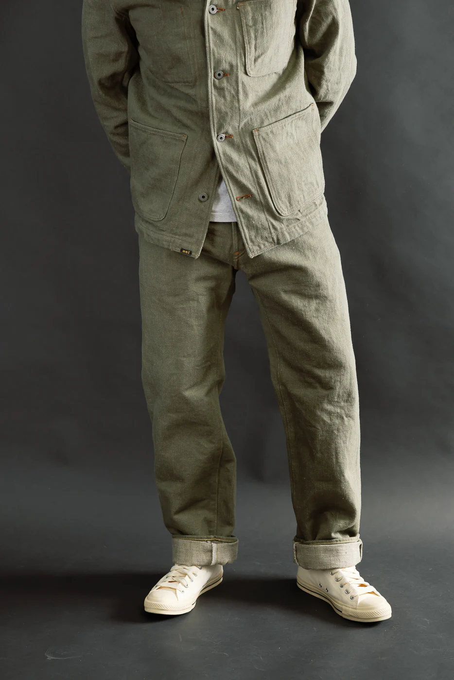 266-OLD18 - 18oz "Olive Denim" Selvedge Jeans - Relax Straight - Image 15