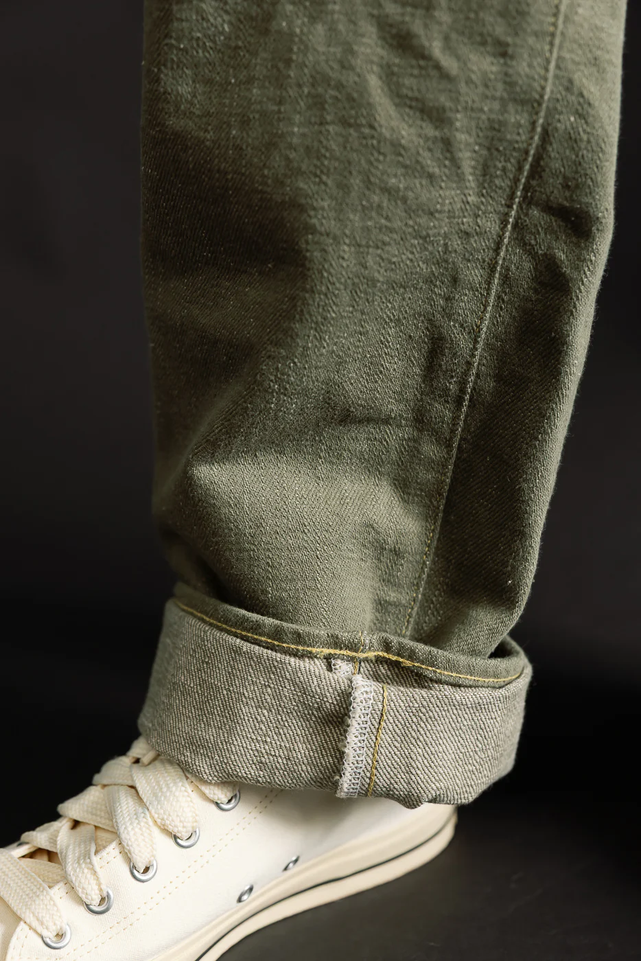 266-OLD18 - 18oz "Olive Denim" Selvedge Jeans - Relax Straight - Image 16