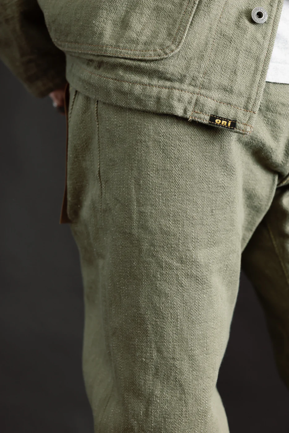 266-OLD18 - 18oz "Olive Denim" Selvedge Jeans - Relax Straight - Image 17