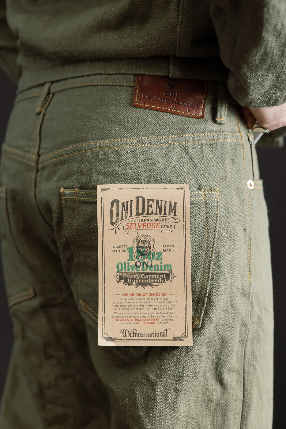 266-OLD18 - 18oz "Olive Denim" Selvedge Jeans - Relax Straight - Image 19